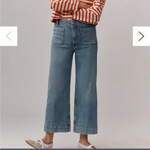 Maeve Colette High Rise Cropped Wide Leg Jeans Size 31